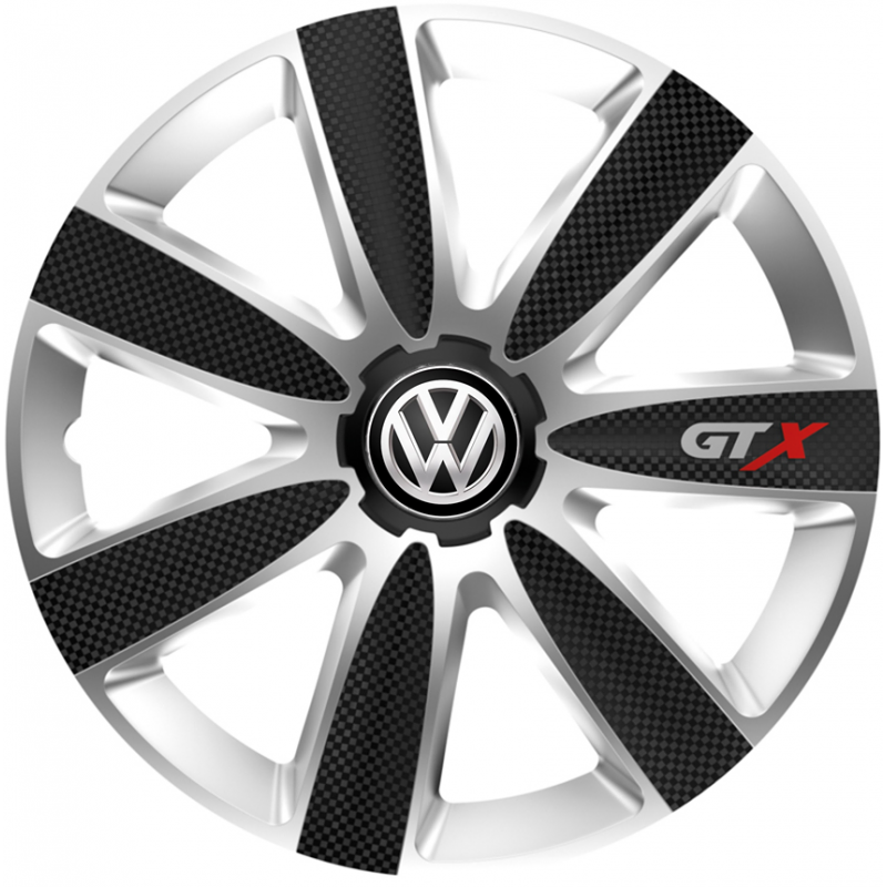 PUKLICE PRE VW 15" GTX silver/black 4ks